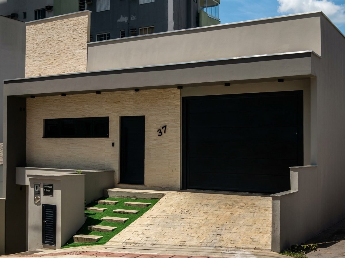 Casa moderna construída pela BBK Construtora em Brusque